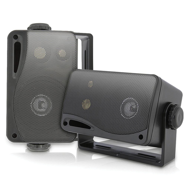  Hydra Series 3.5" 200-Watt 3-Way Weatherproof Mini-Box Speaker System (Black)
