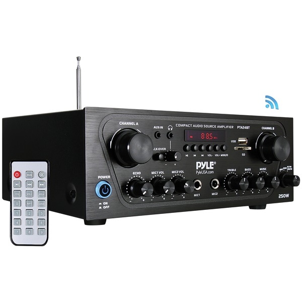 250-Watt Compact Bluetooth&reg; Audio Stereo Receiver with FM Radio