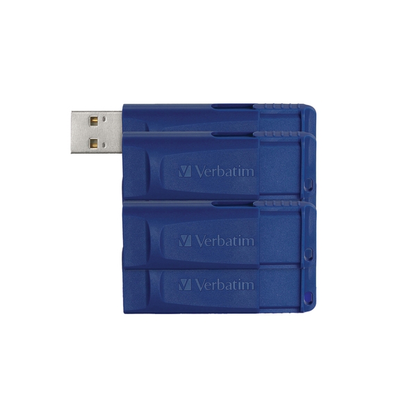  8-GB USB Flash Drive, 5 Count, Blue