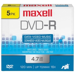  4.7GB 120-Minute DVD-Rs (5 pk)